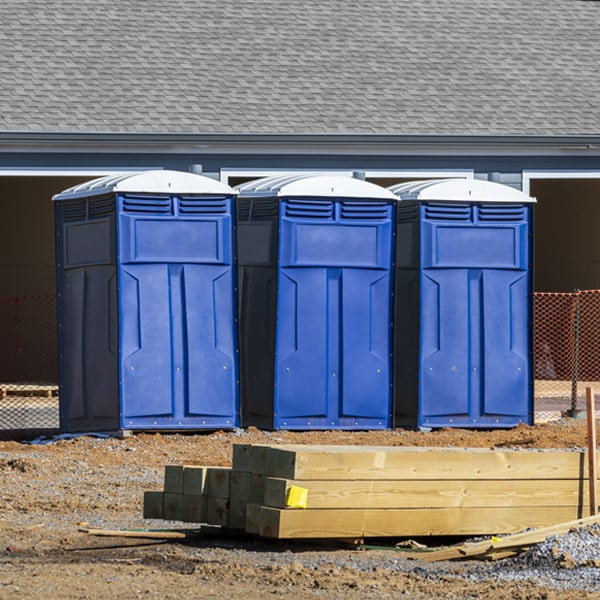 what is the expected delivery and pickup timeframe for the portable restrooms in Seymour